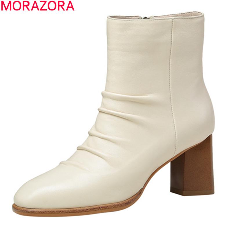 MORAZORA 2020 High quality women shoes sheepskin ankle boots for woman fashion square toe high heels ladies shoes black beige
MORAZORA 2020 High quality women shoes sheepskin ankle boots for woman fashion square toe high heels ladies shoes black beige
