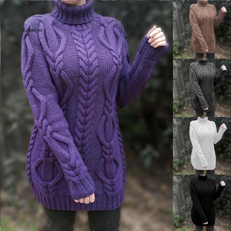 Autumn and winter thickened lapel retro thick thread twist mid-length solid color sweater long top coat pullover women, Black
Autumn and winter thickened lapel retro thick thread twist mid-length solid color sweater long top coat pullover women, Black