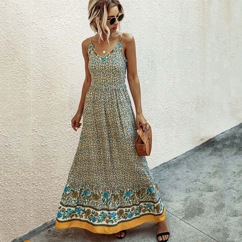 2020 Floral Maxi Dress Boho Chic Ruffle Print Slip Dress Floor Length Women Sexy Backless Summer Sundresses Spaghetti Strap, Beige
2020 Floral Maxi Dress Boho Chic Ruffle Print Slip Dress Floor Length Women Sexy Backless Summer Sundresses Spaghetti Strap, Beige