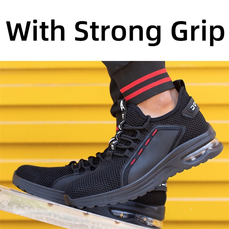 2020 New Male Boot Breathable Light Safety Steel Toe Indestructible Shoes Anti-piercing Work Boots Men Y200915