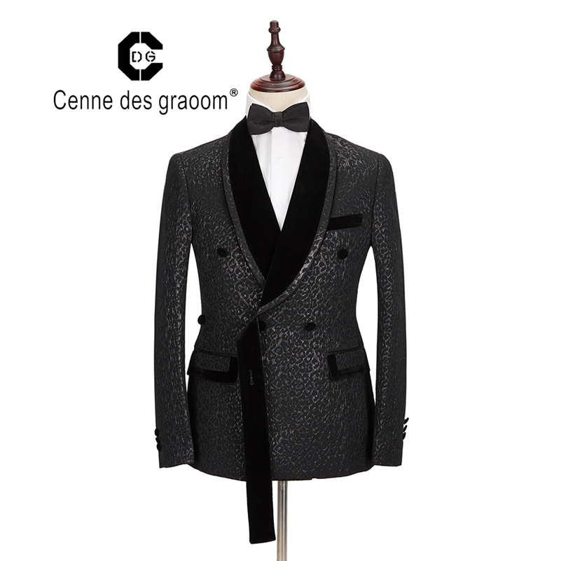 Cenne Des Graoom New Men Suit Costume Tuxedo Two Pieces Elegant Design Velvet Lapel For Wedding Party Groom Singer DG-Black 201106
Cenne Des Graoom New Men Suit Costume Tuxedo Two Pieces Elegant Design Velvet Lapel For Wedding Party Groom Singer DG-Black 201106