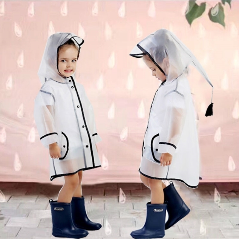 Baby Waterproof Raincoat Polyester Boys Girls Clothes Fashion Rainwear Kid Transparency Jacket Coat Rainwear Children Rainsuit 201106, White
Baby Waterproof Raincoat Polyester Boys Girls Clothes Fashion Rainwear Kid Transparency Jacket Coat Rainwear Children Rainsuit 201106, White