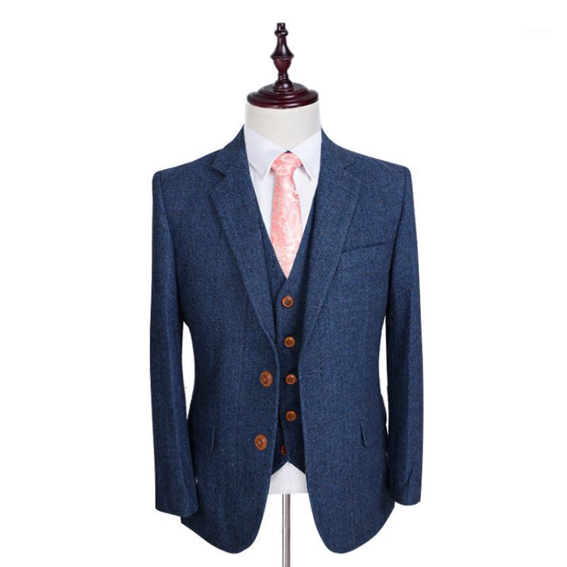 Wool Blue Herringbone Wedding Suits Retro Gentleman Style Custom Made Men'S Suits Blue Check Part (Jacket+Pants+Vest)1
Wool Blue Herringbone Wedding Suits Retro Gentleman Style Custom Made Men'S Suits Blue Check Part (Jacket+Pants+Vest)1