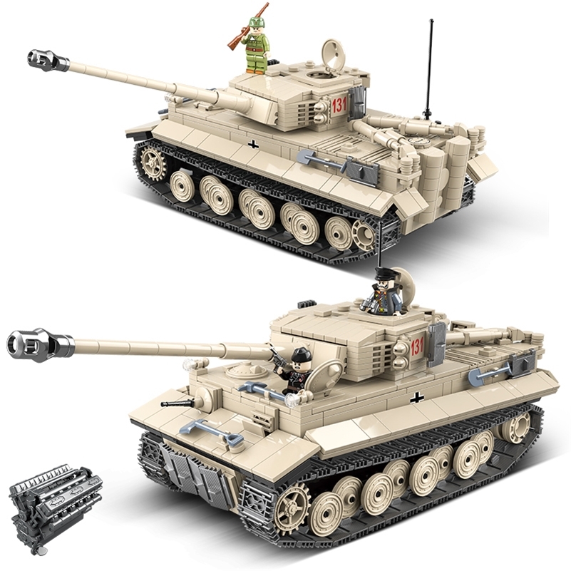 Tiger 131 heavy Tank City Technic Military building blocks Bricks Soldier Amry Weapon Figures gifts for children LJ200928
Tiger 131 heavy Tank City Technic Military building blocks Bricks Soldier Amry Weapon Figures gifts for children LJ200928