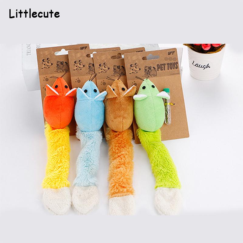 

Cat Toy Mouse Interactive Pet Cats Teaser Plush Toys Long Tail Scratch Playing Training Chew Toys Catnip For Cats Kitten Mice