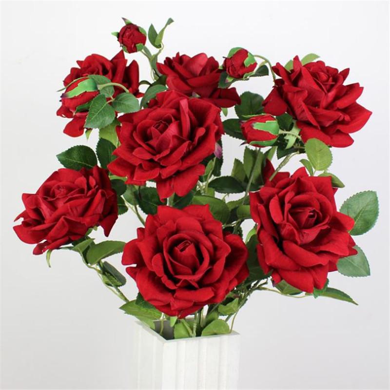 Fake Long Stem Velvet Rose (3 heads/piece) 40.55" Length Simulation Curling Rose for Wedding Home Decorative Artificial Flowers, Blue
Fake Long Stem Velvet Rose (3 heads/piece) 40.55" Length Simulation Curling Rose for Wedding Home Decorative Artificial Flowers, Blue