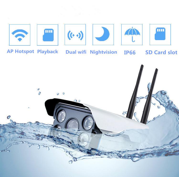 720P /1080P HD Wireless CCTV IP Camera IR WIFI Outdoor waterproof Audio Camera Phone View Onvif SD card Slot Nightvision
720P /1080P HD Wireless CCTV IP Camera IR WIFI Outdoor waterproof Audio Camera Phone View Onvif SD card Slot Nightvision