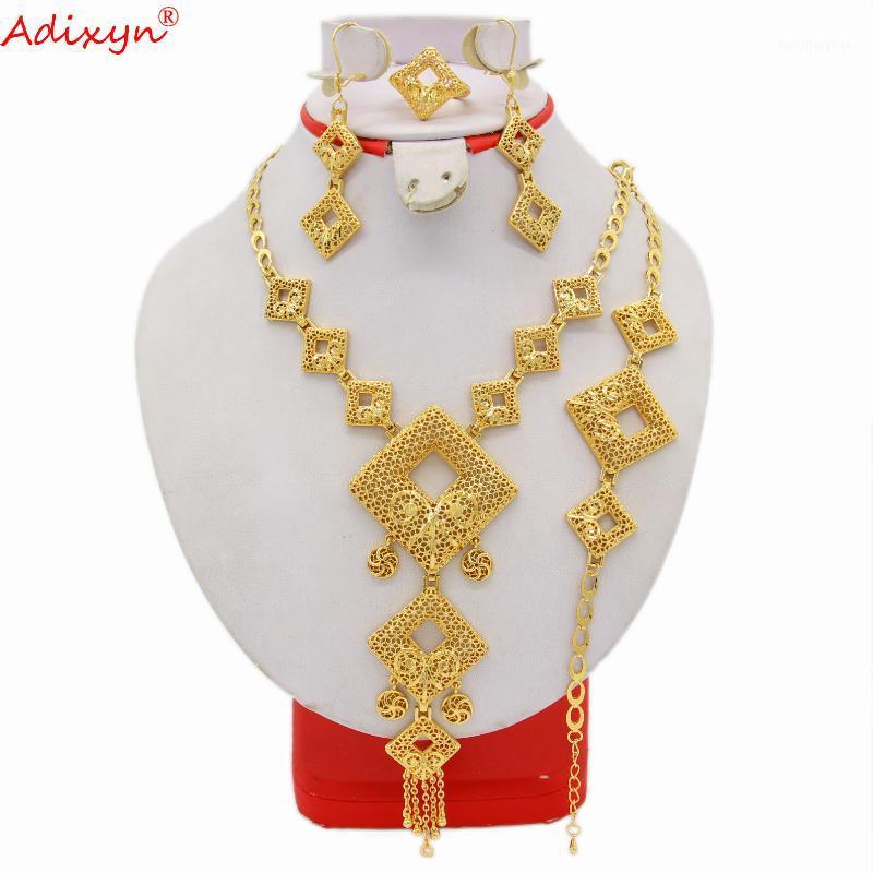 Adixyn Rhombus Shape African Beads Jewlery Set Gold Color Necklace Bracelet Earrings Ring Luxury Jewelry N03106, Silver
Adixyn Rhombus Shape African Beads Jewlery Set Gold Color Necklace Bracelet Earrings Ring Luxury Jewelry N03106, Silver