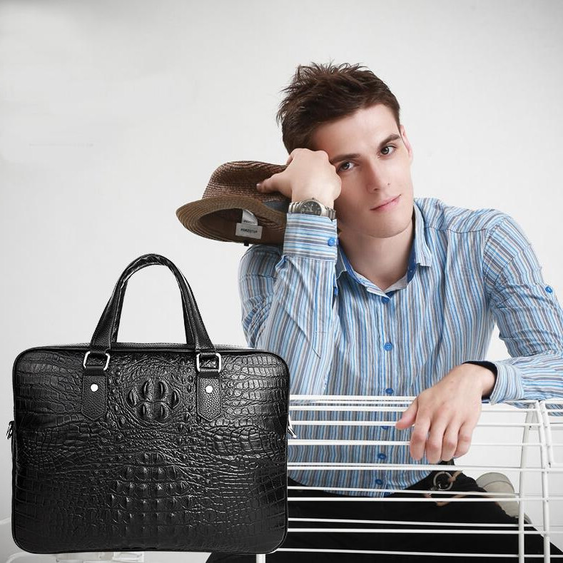 Wholesale factory men leather shoulder bags European crocodile business briefcase horizontal large capacity computer bag classic embossed leather handbag, Black-8211
Wholesale factory men leather shoulder bags European crocodile business briefcase horizontal large capacity computer bag classic embossed leather handbag, Black-8211