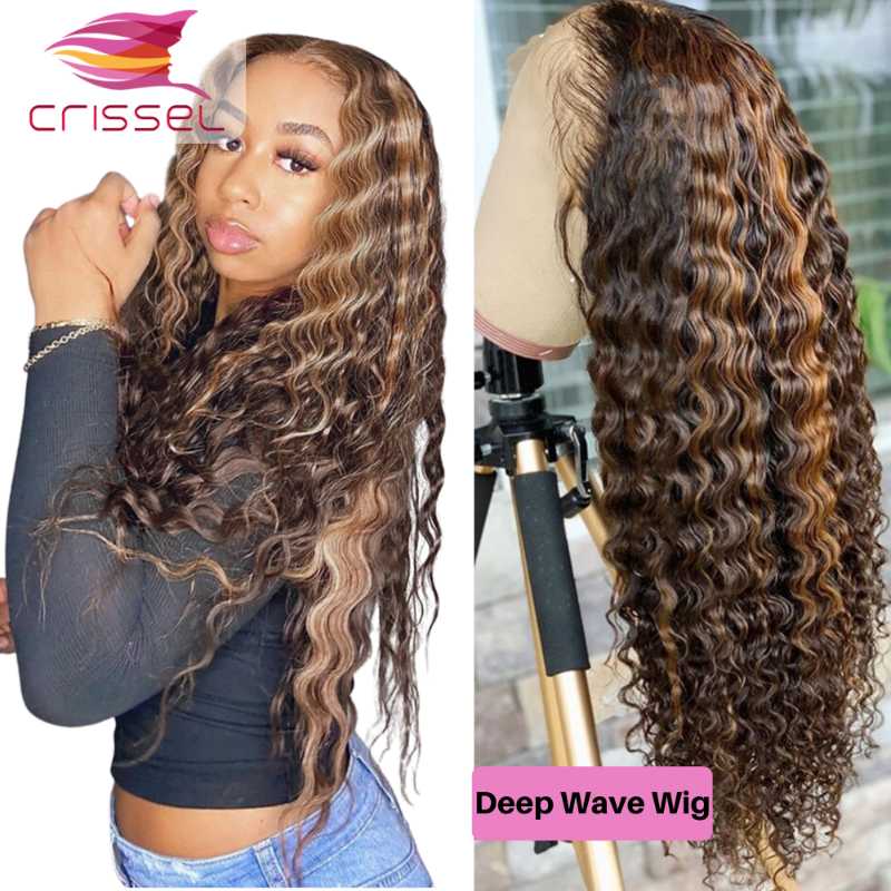 Highlight Hair Deep Wave Wig Curly Human Hair Wig Prepluck 13x6x1 Lace Front Human Wigs with Baby Deep Wave Lace, Highlight p4 27
Highlight Hair Deep Wave Wig Curly Human Hair Wig Prepluck 13x6x1 Lace Front Human Wigs with Baby Deep Wave Lace, Highlight p4 27
