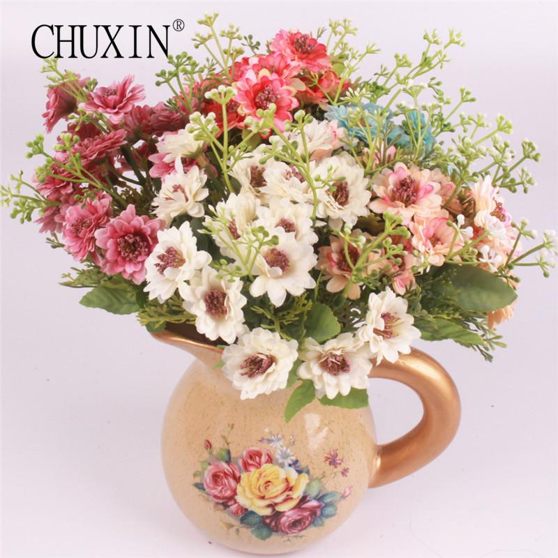 15 heads 1 bouquet silk roman chrysanthemum 5 branches artificial daisy rural style flowers decoration for home garden office, Blue
15 heads 1 bouquet silk roman chrysanthemum 5 branches artificial daisy rural style flowers decoration for home garden office, Blue