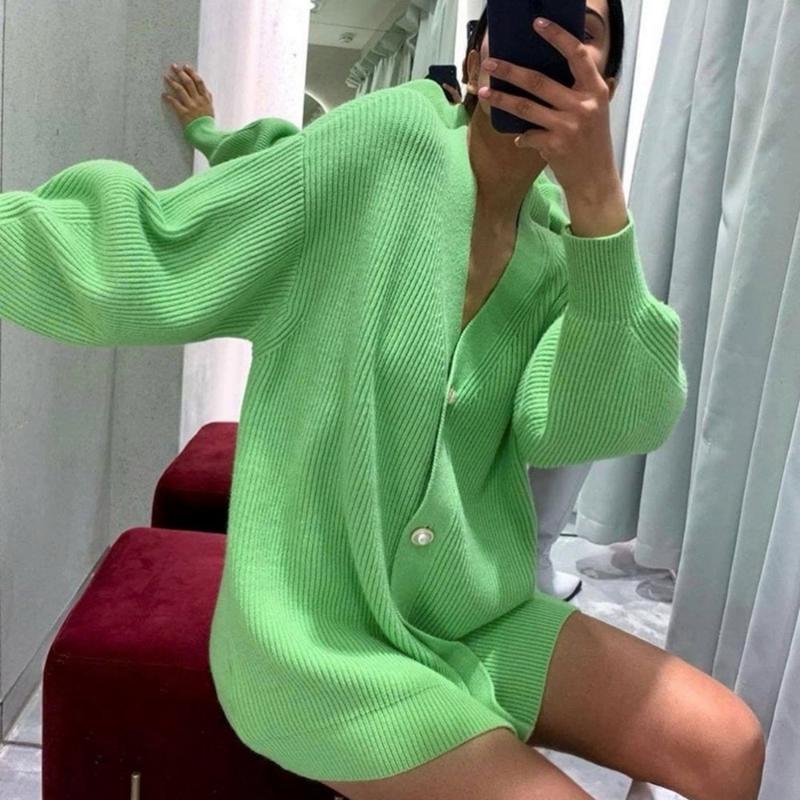 Casual long knitted cardigan women autumn winter yellow cardigan lantern sleeve loose female button knitwear sweaters, White
Casual long knitted cardigan women autumn winter yellow cardigan lantern sleeve loose female button knitwear sweaters, White