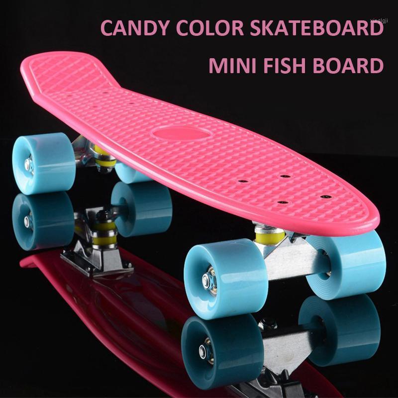 Kids Children 56*15cm Colorful Candy Fish Board Scooter Skateboard Retro Penny Board Flash Wheel Truck Bearings Mini Skate1, No flash wheels
Kids Children 56*15cm Colorful Candy Fish Board Scooter Skateboard Retro Penny Board Flash Wheel Truck Bearings Mini Skate1, No flash wheels
