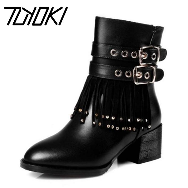 Tuyoki Winter Shoes Women Real Leather Mid Calf Boots Female Tassels Agrafe Zip Booties Women Gladiator Warm Botas Size 31-45, Black
Tuyoki Winter Shoes Women Real Leather Mid Calf Boots Female Tassels Agrafe Zip Booties Women Gladiator Warm Botas Size 31-45, Black