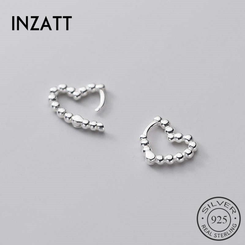 Hoop & Huggie INZAReal 925 Sterling Silver Bead Heart Earrings For Fashion Woman Party Cute Fine Jewelry Minimalist Accessories Gift
Hoop & Huggie INZAReal 925 Sterling Silver Bead Heart Earrings For Fashion Woman Party Cute Fine Jewelry Minimalist Accessories Gift