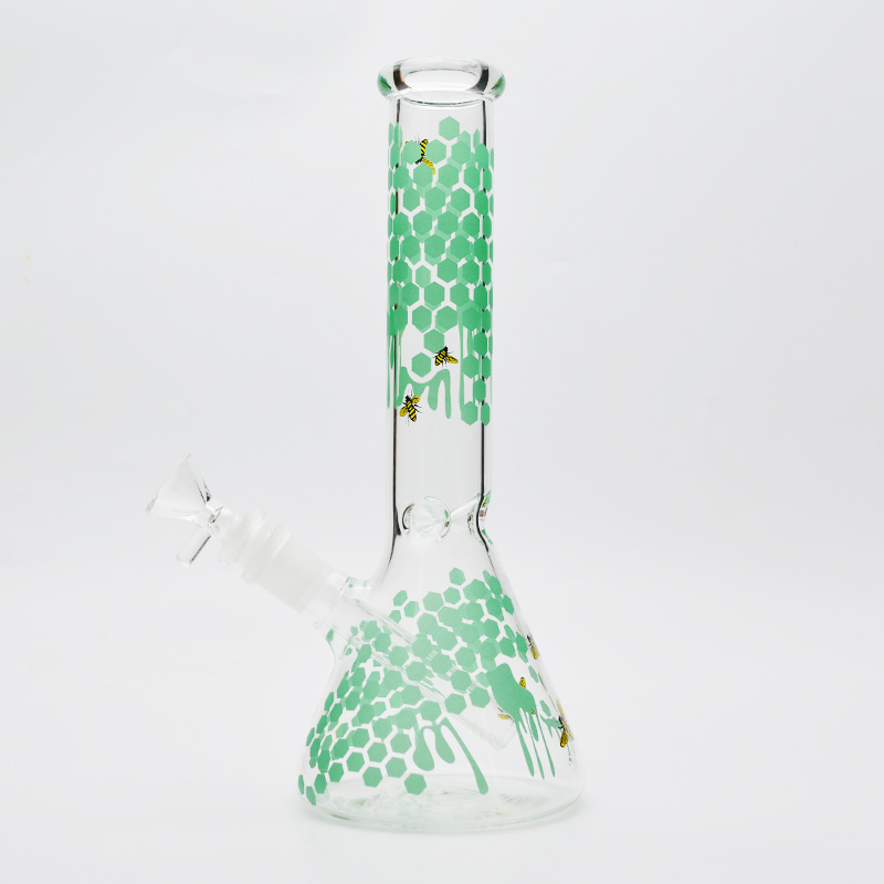 2021 11 inch beaker bong hand painting Green bee glass water pipe 5MM thick dab rigs oil rigs cool recycler
2021 11 inch beaker bong hand painting Green bee glass water pipe 5MM thick dab rigs oil rigs cool recycler