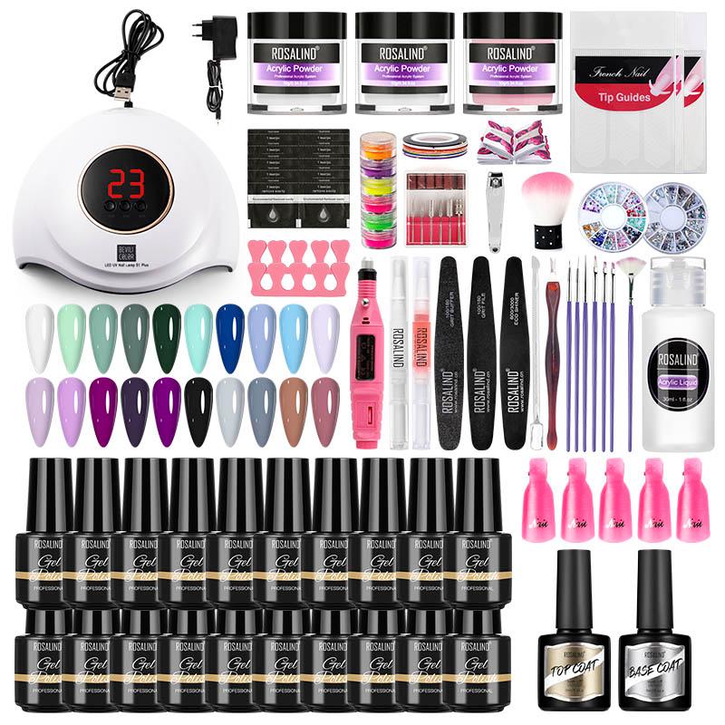 Nail Art Kits Manicure Gel Polish Set With UV Lamp Electric Drill Accessories Tools Kit Nails Acrylic Extension