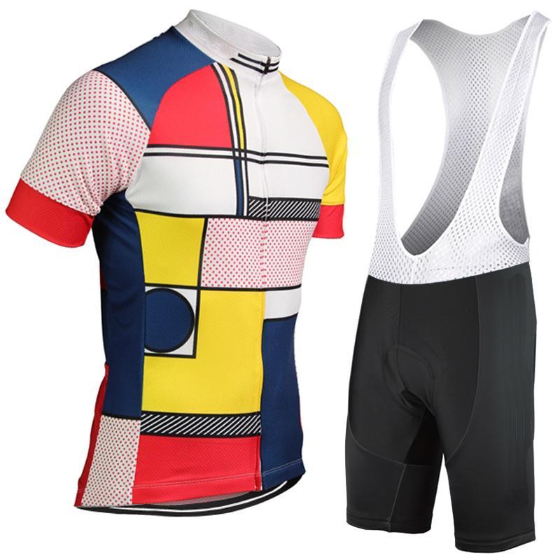 NEW Men's Color grid cycling jersey kit Suspender shorts riding bike Short Sleeve cycling Sets clothing wear Bib Shorts1, Photo style 
NEW Men's Color grid cycling jersey kit Suspender shorts riding bike Short Sleeve cycling Sets clothing wear Bib Shorts1, Photo style