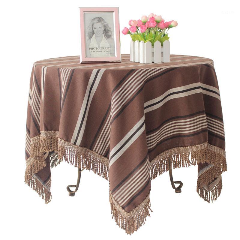 European high-grade coffee color foreign trade pastoral style modern striped cotton square tablecloth dining roundtable boob Art1, Red
European high-grade coffee color foreign trade pastoral style modern striped cotton square tablecloth dining roundtable boob Art1, Red