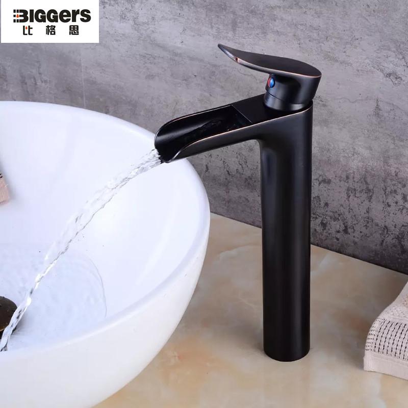 Free shipping Biggers black bronze finish brass bathroom waterfall sink faucet Single handle cold hot water mixer tap
Free shipping Biggers black bronze finish brass bathroom waterfall sink faucet Single handle cold hot water mixer tap