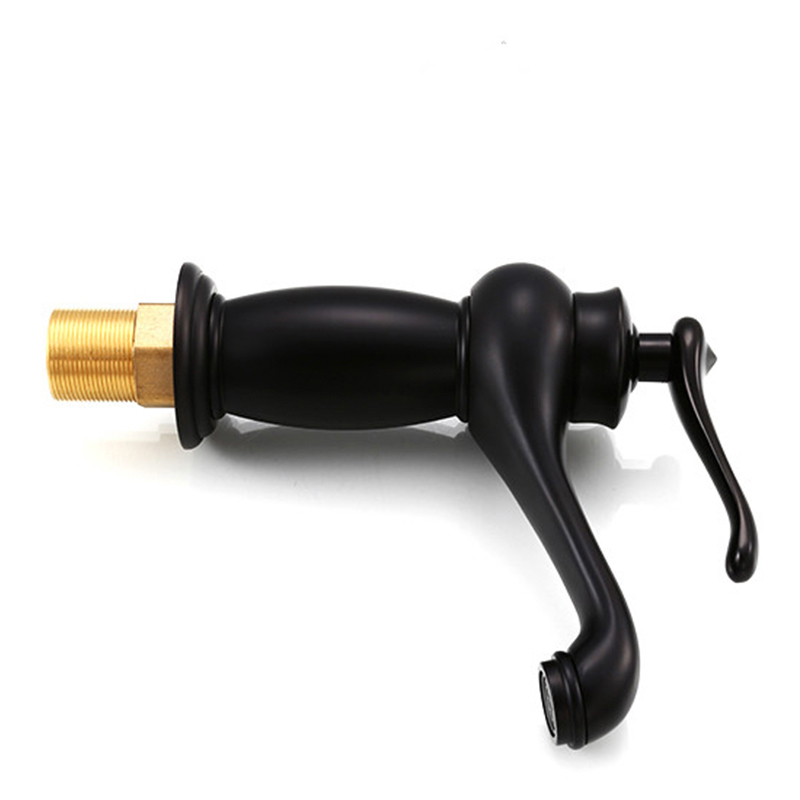 XUNSHINI Vintage Basin Faucet Bathroom Sink Faucet Single Handle Black Brass Deck Wash Mixer Tap Bath Crane T200710
