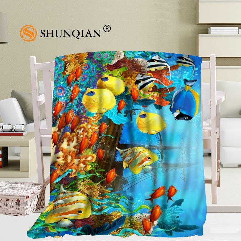 Custom underwater reef tropical ocean coral fishes patterns Blanket Soft Decoration Bedroom 56x80inch 50X60inch
Custom underwater reef tropical ocean coral fishes patterns Blanket Soft Decoration Bedroom 56x80inch 50X60inch