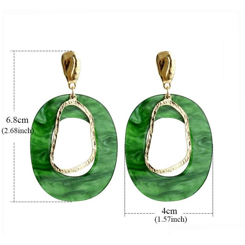 Dangle Chandelier Fashion Irregular Acrylic Earring For Women Geometric Hollow Out Statement Long Dangle Earrings Summer sqcEIL dhseller2010
