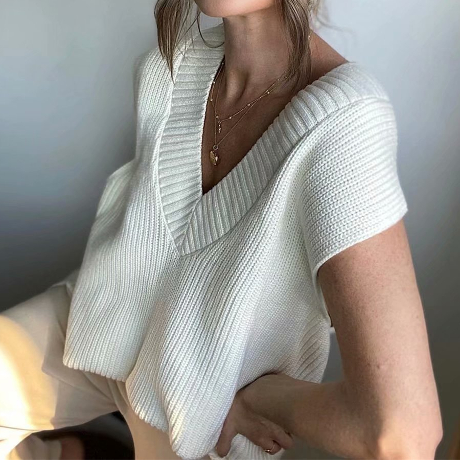 Ladies Knitted Autumn Winter Sweater Women Pullover Casual V Neck Warm Soft Slim Sleeveless Sweaters Female Pull Knitwear Vests 201222