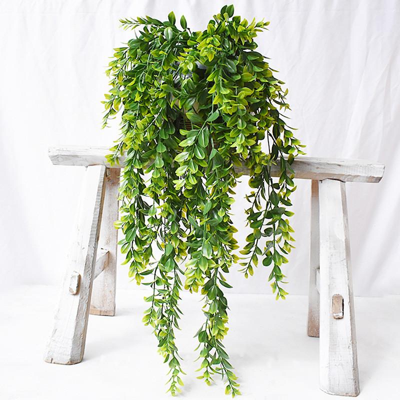 

Balcony Loft decor Green Radish Plant Grape Ivy Leaf Artificial Flower wall hanging Rattan Vine Garland DIY decoration wreath 20