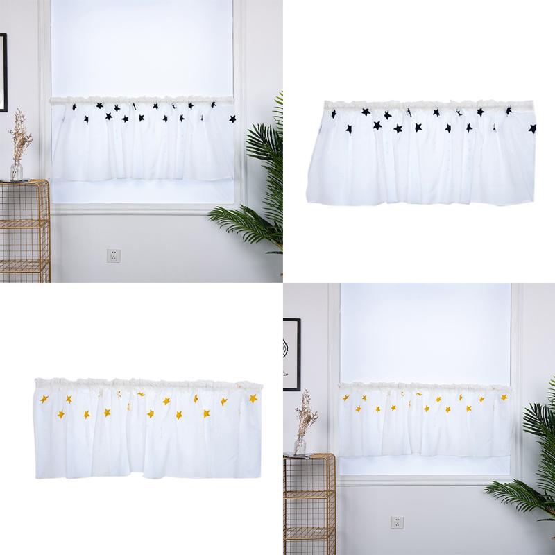 

Thin and light 1Pcs Voile Curtain Swags Window Curtain All Colours Pelmet Valance Net Curtains Voile Swag Tulle for living room, Ny