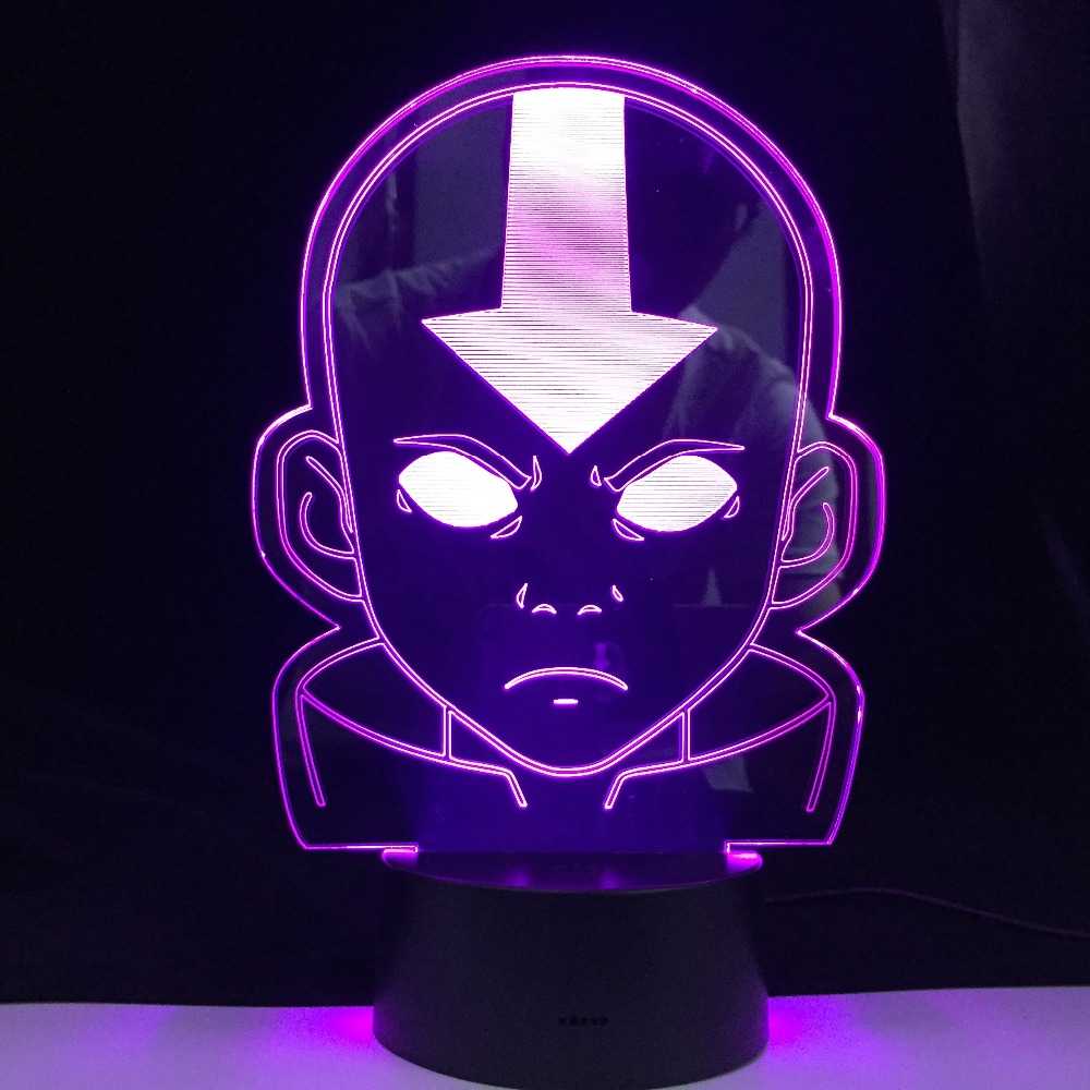 The Last Airbender Room 3D LED Night Light Coloful with Remote Touch Sensor for Decoration Cute Gift For Kids Gift Drop Bes