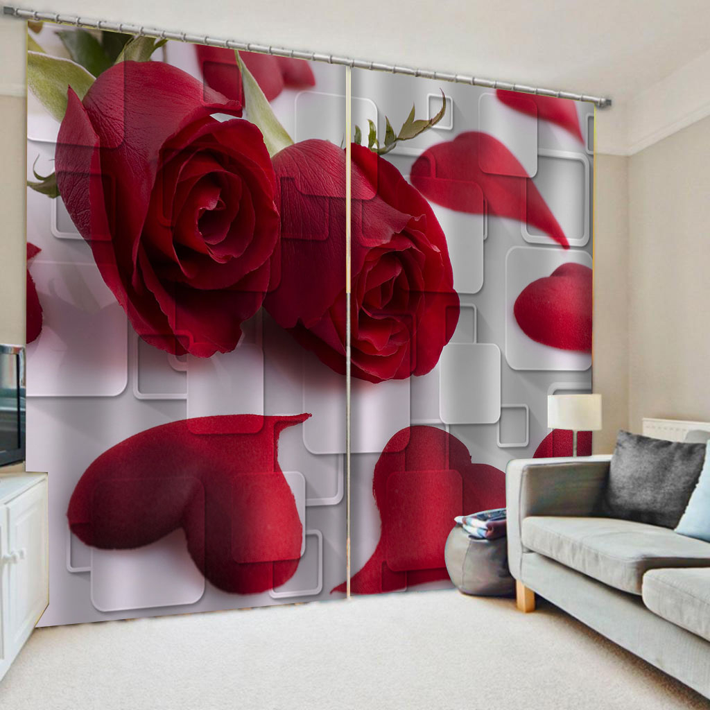 Luxury 3D Window Curtains Living Room wedding bedroom Photo red rose curtains 3d stereoscopic curtains
Luxury 3D Window Curtains Living Room wedding bedroom Photo red rose curtains 3d stereoscopic curtains