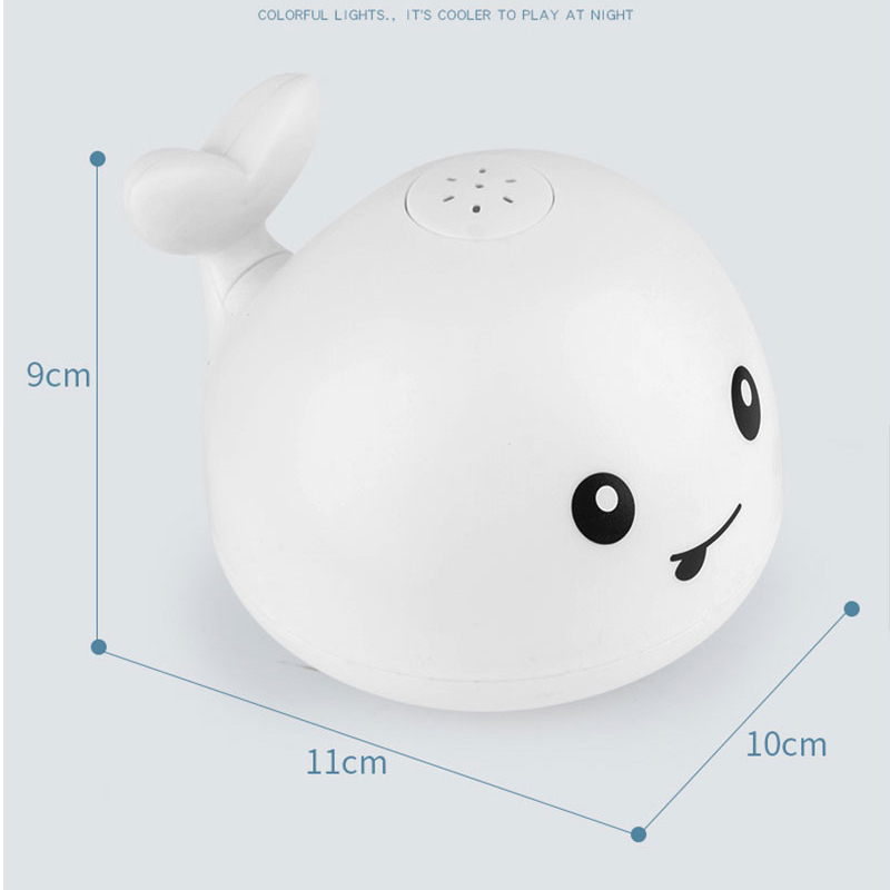 Baby Bath Flashing Light And Spray water Whale Toys Water Reaction Flashing Baby Bathroom Toys Lamp Bath Toys As Kids Gift LJ201019