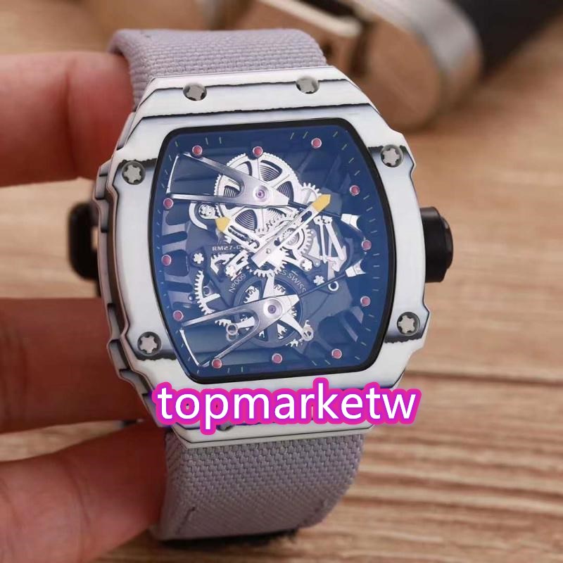 High Quality Manufacturer 5 Style Luxury High Quality RM27-02 Rafael Nadal White Ntpt Carbon Miyota Automatic Mens Watch Skeleton Dial Fabri
High Quality Manufacturer 5 Style Luxury High Quality RM27-02 Rafael Nadal White Ntpt Carbon Miyota Automatic Mens Watch Skeleton Dial Fabri