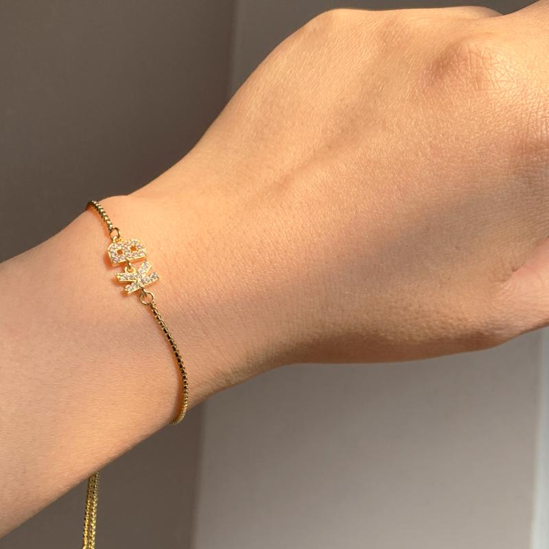 Charm Bracelets 2 Letters Custom A-Z Initial Letter Bracelet Trendy Elegant Gold Color Micro Pave CZ Adjustable Chain Arm Cuff Jewelry
Charm Bracelets 2 Letters Custom A-Z Initial Letter Bracelet Trendy Elegant Gold Color Micro Pave CZ Adjustable Chain Arm Cuff Jewelry