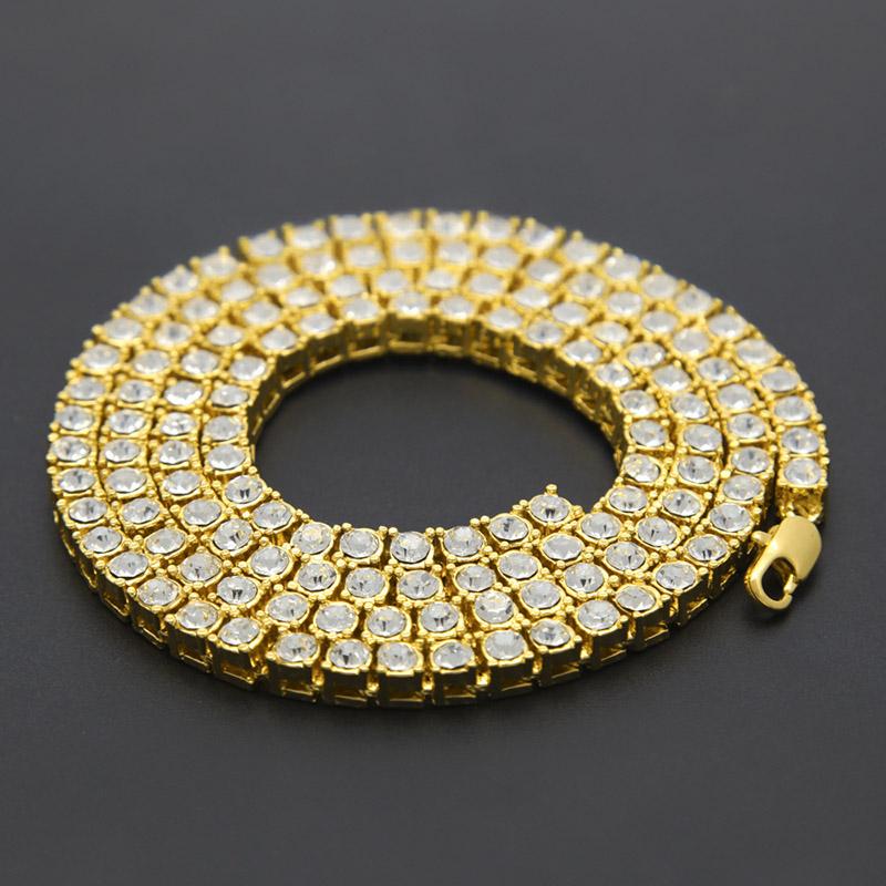 Hip Hop Iced Out Chains Men's 1 Row Bling Bling Rhinestone Tennis Necklaces For Male Gold color Rapper Jewelry
Hip Hop Iced Out Chains Men's 1 Row Bling Bling Rhinestone Tennis Necklaces For Male Gold color Rapper Jewelry