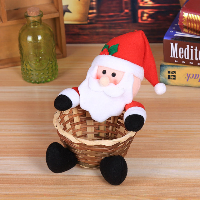 Happy New Year 2021 Merry Christmas Decorations for Home Christmas Candy Basket Decoracion Navidad Christmas Decorations Natale