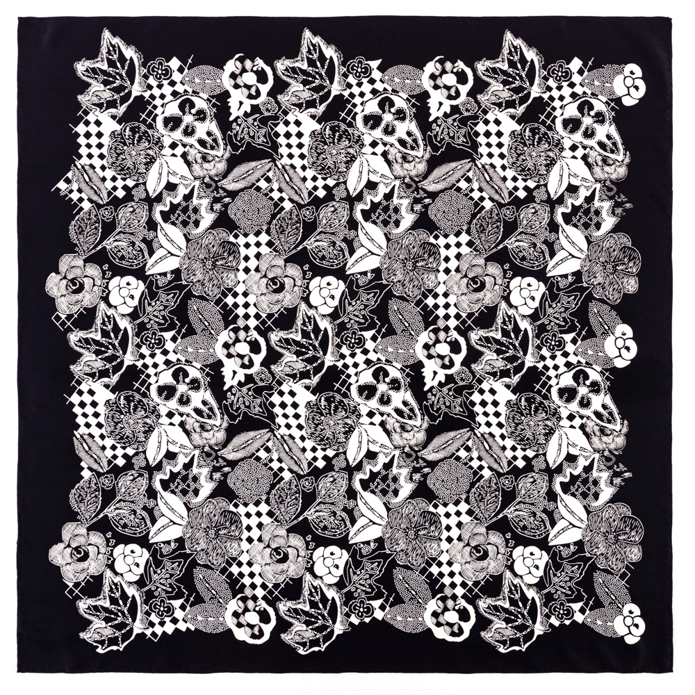Double-Sided Hand Rolled Edge 90 Squares Twill Scarf Printed Small Shawl Handmade Classic Size Scarves