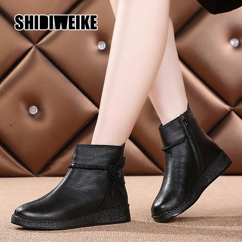 Autumn winter Women Boots Genuine Leather Wedges Ankle Boots For Women Shoes Retro Flower Zipper Comfortable Ankle v887, Black
Autumn winter Women Boots Genuine Leather Wedges Ankle Boots For Women Shoes Retro Flower Zipper Comfortable Ankle v887, Black