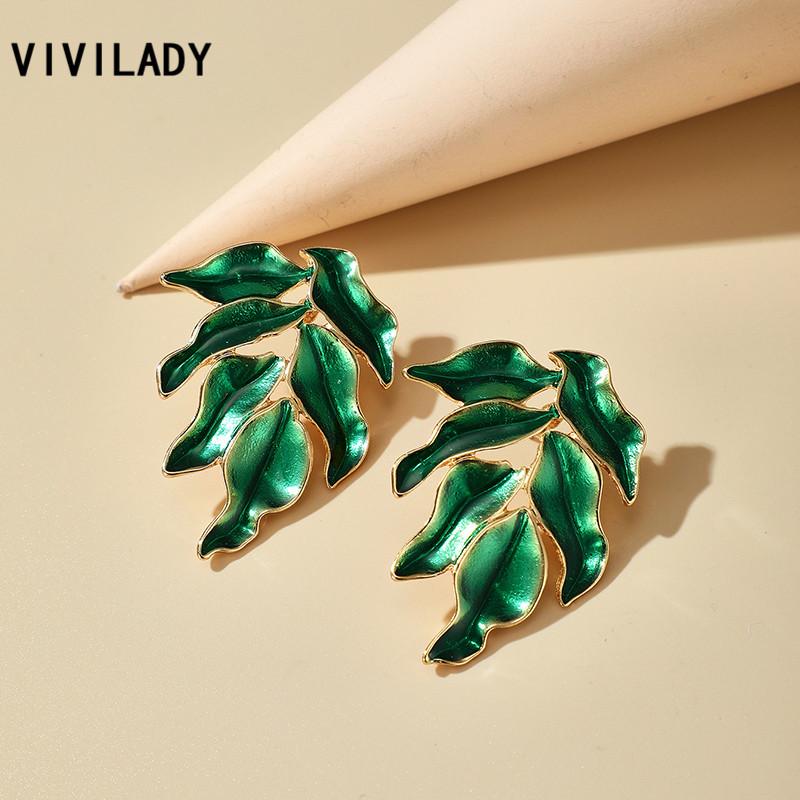 Stud VIVILADY BOHO Trendy Alloy Drop Glaze Green Color Monstera Leaf Women Earrings INS Chic Female Beach Jewelry Brincos
Stud VIVILADY BOHO Trendy Alloy Drop Glaze Green Color Monstera Leaf Women Earrings INS Chic Female Beach Jewelry Brincos