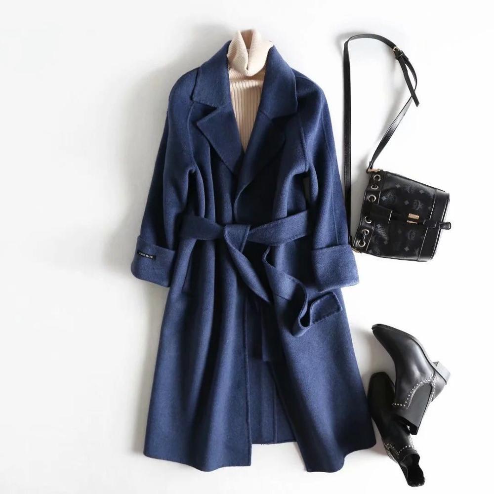 2021 New Women Double Side Thick 100% Wool Long Coats with Slash Winter Elegant Black Blue Overcoat High Quality Mfkj, C2
2021 New Women Double Side Thick 100% Wool Long Coats with Slash Winter Elegant Black Blue Overcoat High Quality Mfkj, C2