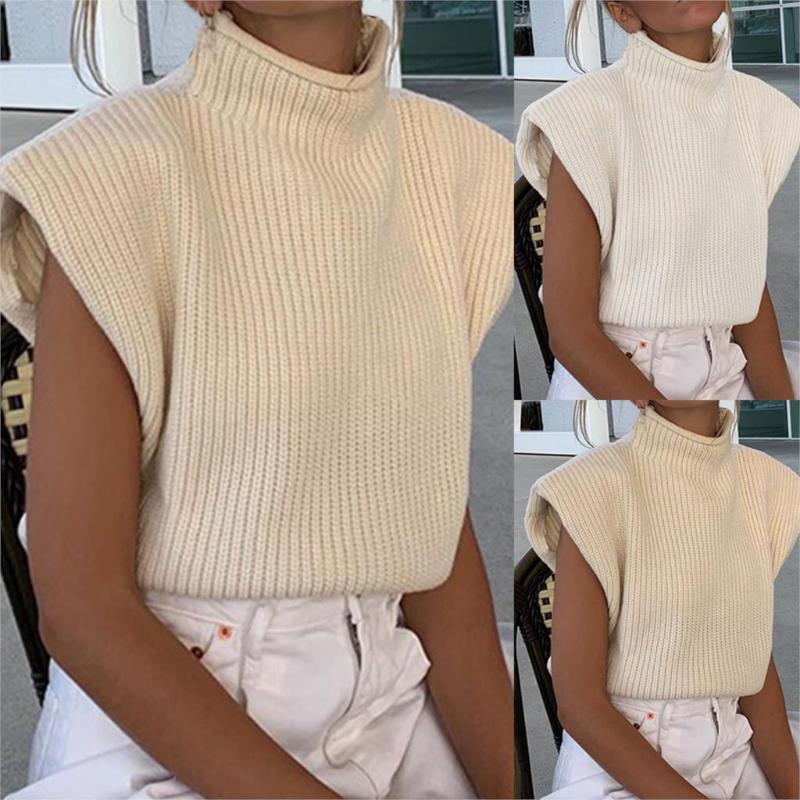 FSDA Turtleneck Sleeveless Vest Sweater Women 2020 With Shoulder Pads Knitted Pullover Autumn Winter Jumper Casual Tops Fashion, White
FSDA Turtleneck Sleeveless Vest Sweater Women 2020 With Shoulder Pads Knitted Pullover Autumn Winter Jumper Casual Tops Fashion, White