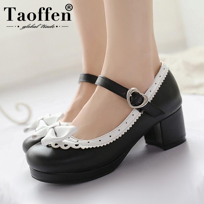 TAOFFEN Women Thick High Heel Shoes Women Patchwork Bowknot Heart Buckle Heels Pumps Ladies Office Daily Footwear Size 28-43, Black
TAOFFEN Women Thick High Heel Shoes Women Patchwork Bowknot Heart Buckle Heels Pumps Ladies Office Daily Footwear Size 28-43, Black