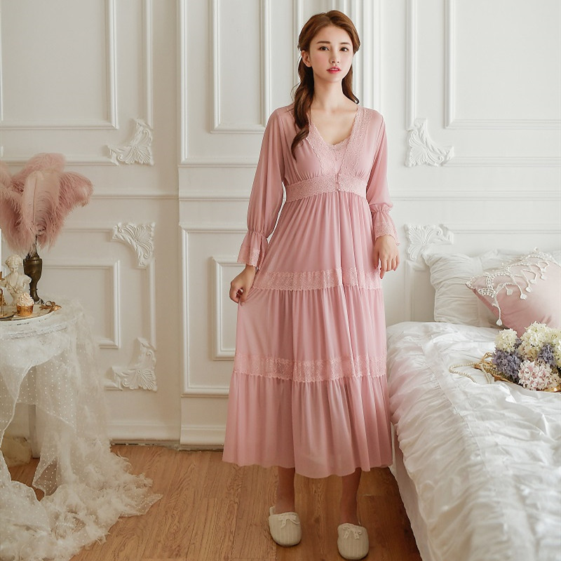Sexy 2PCS Modal Robe Sets Women Autumn New Vintage Princess Gauze Long Sleepwear Girls Tiered Night Dress Home Wear, Green
Sexy 2PCS Modal Robe Sets Women Autumn New Vintage Princess Gauze Long Sleepwear Girls Tiered Night Dress Home Wear, Green