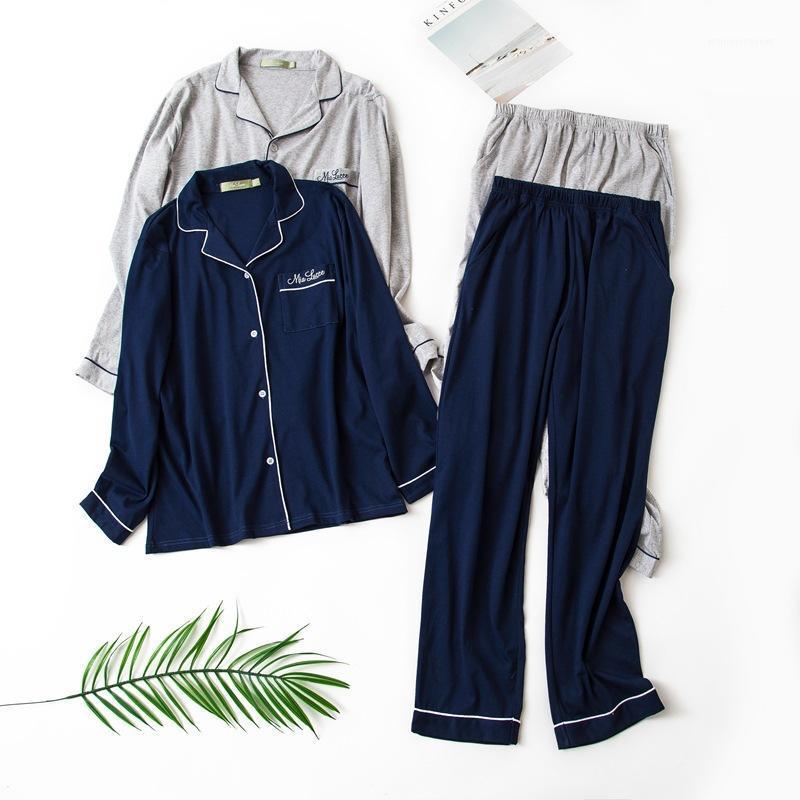 Winter Men Long Sleeve Pajama Set Solid Turn-down Collar Pajamas Cotton Sleepwear Plus Size Two Pieve Night Sets Casual Wear1, Light gray
Winter Men Long Sleeve Pajama Set Solid Turn-down Collar Pajamas Cotton Sleepwear Plus Size Two Pieve Night Sets Casual Wear1, Light gray
