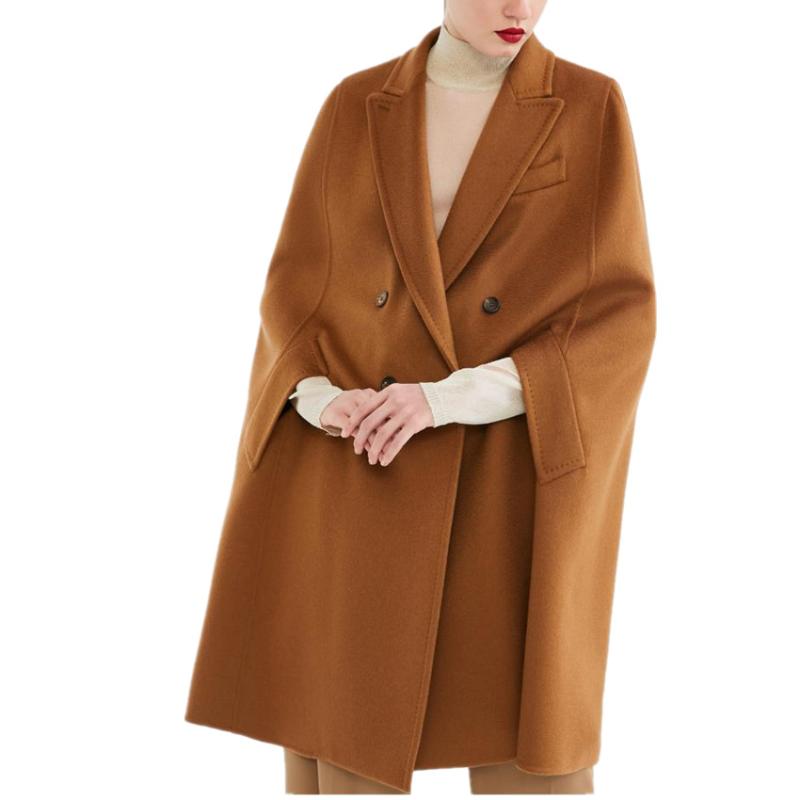 New arrival fashion shawel cloak woolen coat women double breasted winter long overcoat, Camel
New arrival fashion shawel cloak woolen coat women double breasted winter long overcoat, Camel