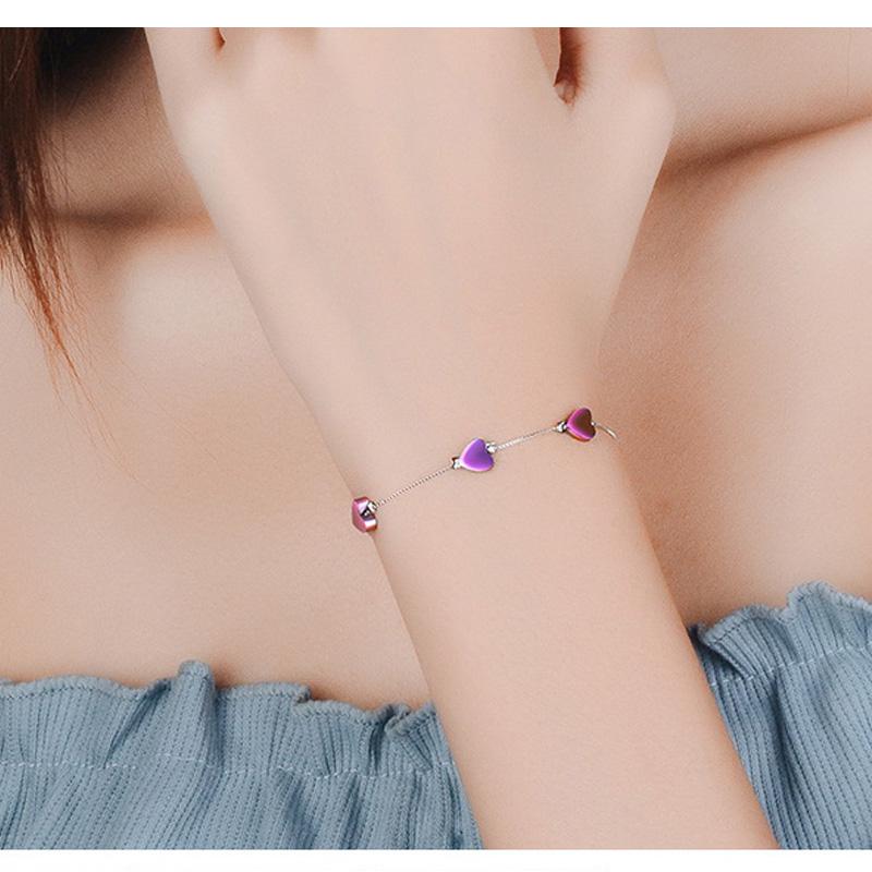 Fashion Simple Colorful Five Heart Silver-Plated Copper Bracelet For Women Present Wedding Party Jewelry Accessory
Fashion Simple Colorful Five Heart Silver-Plated Copper Bracelet For Women Present Wedding Party Jewelry Accessory