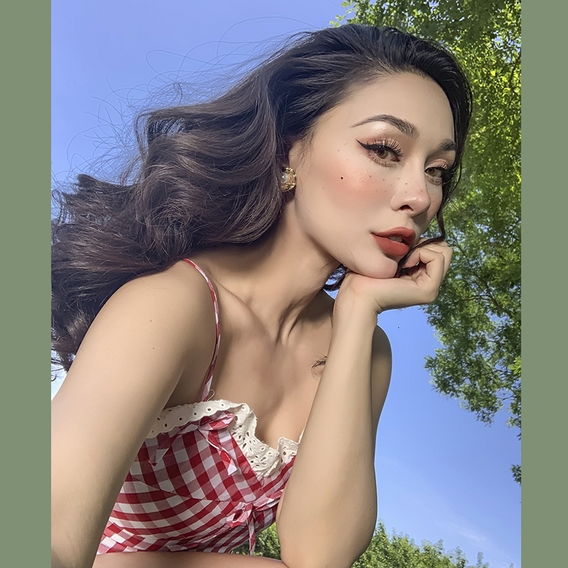 2021 New Check Rope Sling Sexy Colheita Streetwear Cotton Arc Shirt Short Chess Camis Top Cultures Red Mage Back Off the Shoulder P4S7
2021 New Check Rope Sling Sexy Colheita Streetwear Cotton Arc Shirt Short Chess Camis Top Cultures Red Mage Back Off the Shoulder P4S7