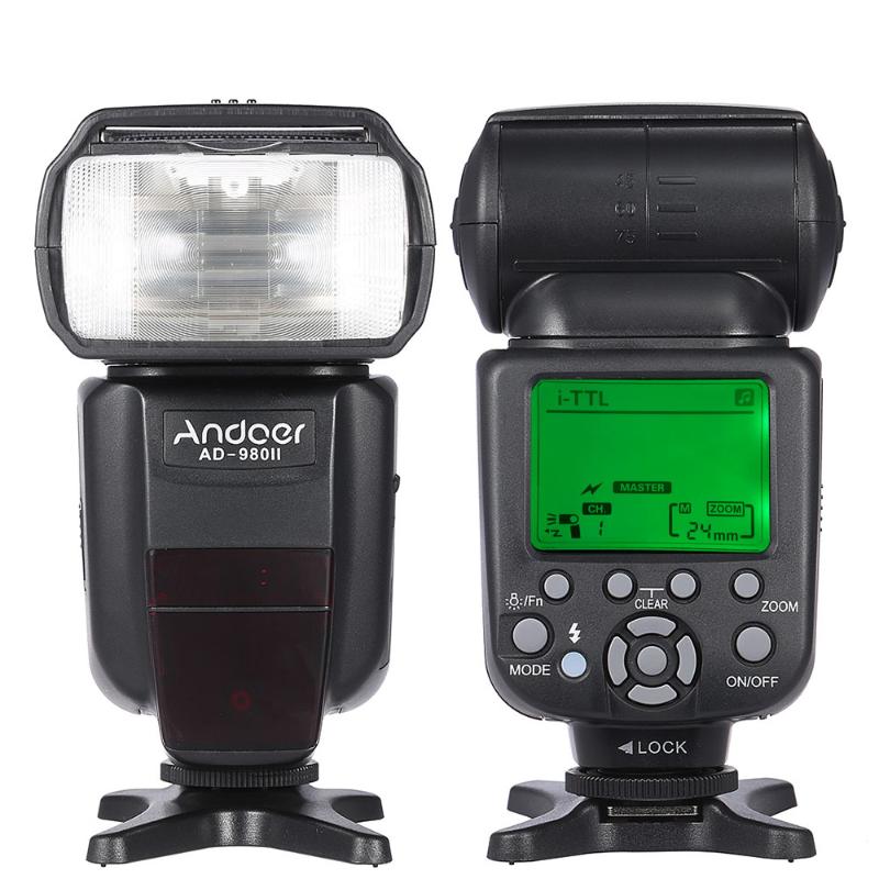 Andoer AD-980II i-TTL HSS 1/8000s Master Slave GN58 Flash Speedlite for D7200 D7100 D7000 D5200 D5100 etc DSLR Camera
Andoer AD-980II i-TTL HSS 1/8000s Master Slave GN58 Flash Speedlite for D7200 D7100 D7000 D5200 D5100 etc DSLR Camera