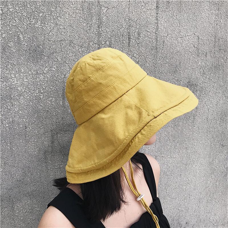 Japanese cotton and linen windproof rope solid color fisherman hat women's casual Joker summer sun hat folding1, Navy
Japanese cotton and linen windproof rope solid color fisherman hat women's casual Joker summer sun hat folding1, Navy